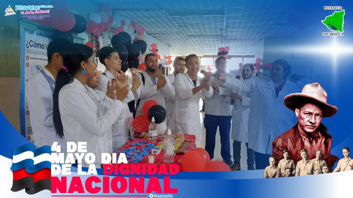 04 de Mayo // Un día glorioso, 
Dia de la dignidad Nacional Pueblo Victorioso ✊❤️🖤

Con orgullo, con amor patrio, con dignidad y resguardando la Salud, la Paz, hoy decimos 
¡Aquí estamos General Sandino! PRESENTE‼️

#MayoVivaSandino 
#SilaisLeón 
#LeónRevolución