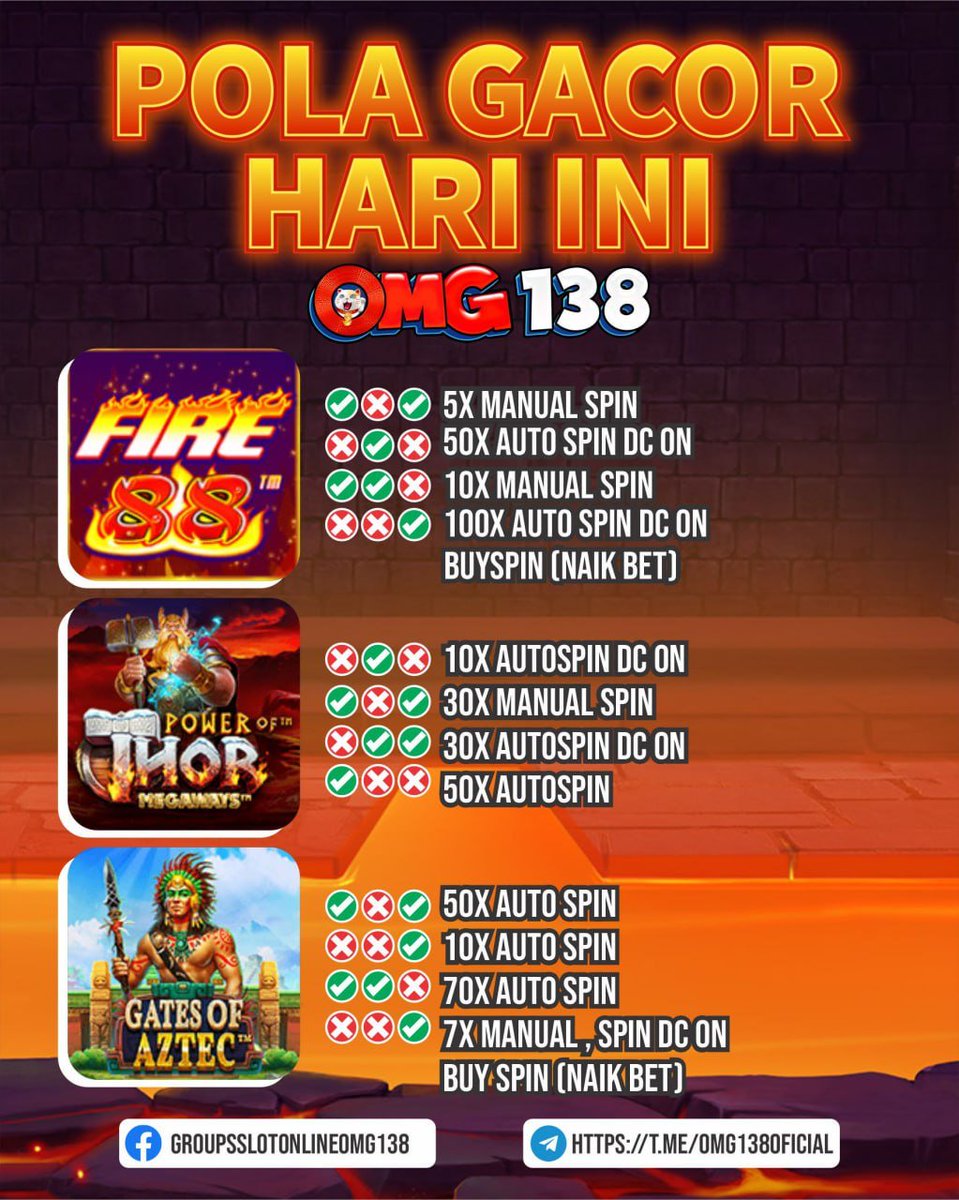 OMG138_'s tweet photo. Haloo bosku,dikasih info nih jam &amp; pola gacornya hari ini ya bosku 👌🏼

#pencabulan #chindo #dosen #lampung #myanmar #jumat #coldplayjakarta #finaldestination #omg138 #agenslotonline #jakarta #seagames2023 #cambodia #infortp #polagacor https://t.co/9CPhaZCutD