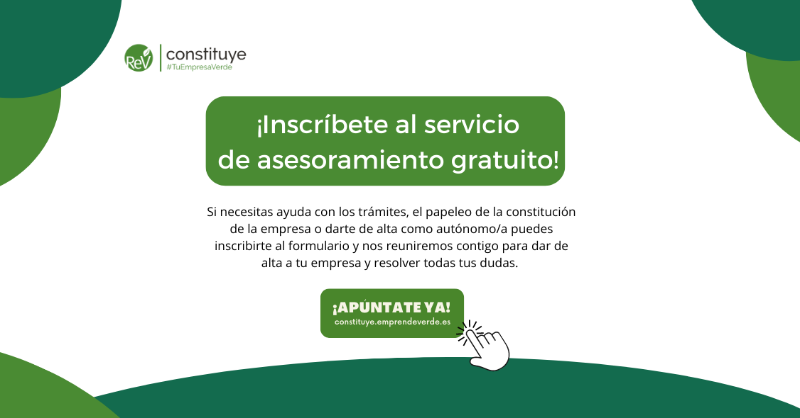 emprendeverde's tweet photo. ¿El mejor momento para comenzar #TuEmprendimientoVerde? 🚀¡Ahora!

Apúntate y cuenta con nuestro servicio #Constituye #TuEmpresaverde: 
💥Información sobre ayudas.
💥Soluciones a la medida de tu proyecto.
💥Recursos para gestionar tus obligaciones en tiempo y forma.