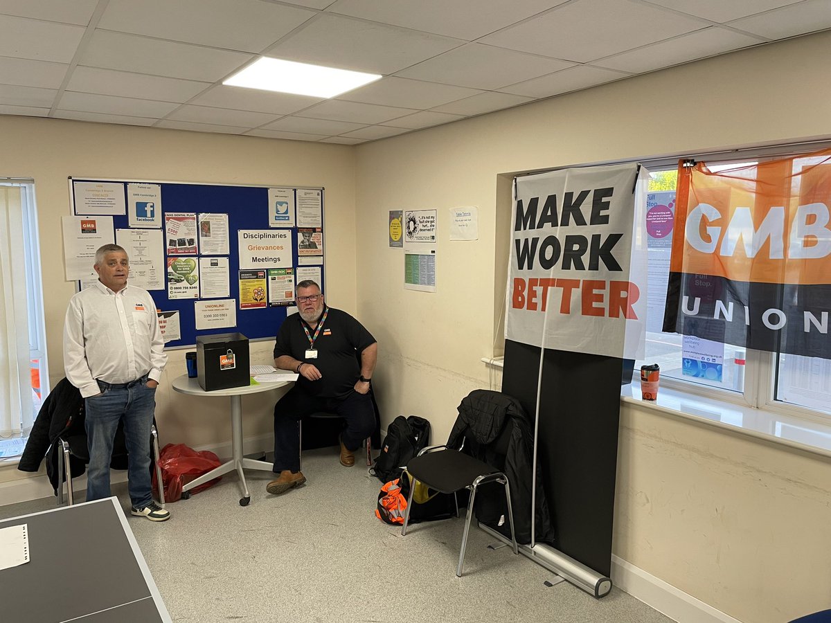 Great engagement with GMB members in Cambs Shared Waste as we Ballot them on the pay offer from SCDC #membersfirst @GMBLondonRegion @GMB_cambridge2