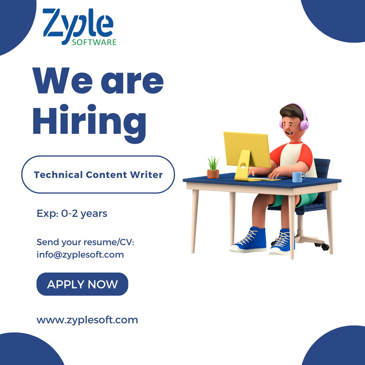 zyplesoftware's tweet image. #hiring #technicalcontentwriter #zyplesoftware