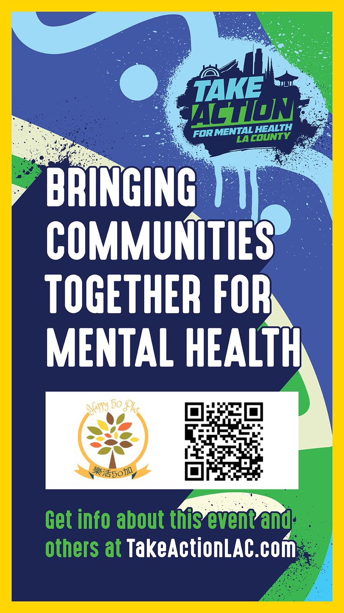 Happy50plusFnd's tweet photo. 💖#Mentalhealth is an essential part of overall health and well-being.
May is #MentalHealthAwareness Month, @Happy50plusLLC is honored to be part of the @LACDMH @takeactionformh #Calmhsa movement to share resources, resilience & hope w/ #older #AAPI adults! @CalAging @samhsagov https://t.co/WJ7J3M8iTy