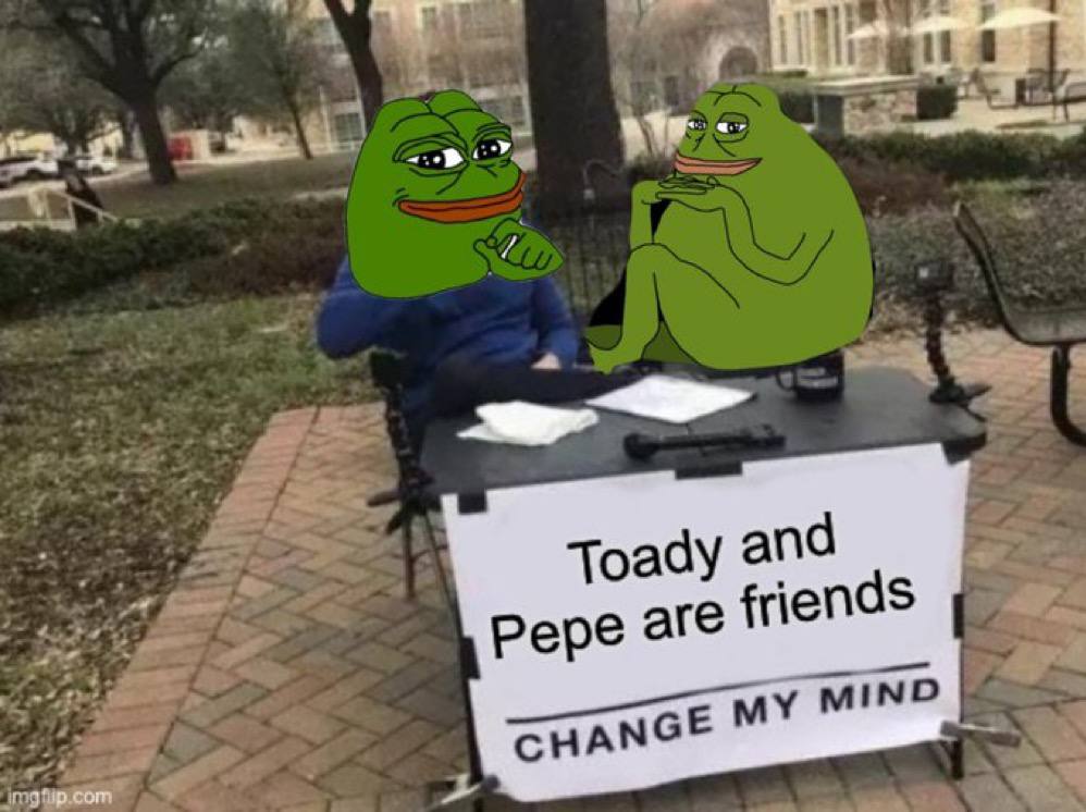 toadybsc's tweet photo. Good morning peeps! โ๏ธ๐ธ TOADY here, ready to hop into a brand new day! Let's make today ribbit-tastic and full of memes! Remember, it's never too early to start laughing and having fun! ๐คฃ #TOADY #ToadMeme #PEPE #GoodMorningWorld https://t.co/tOPJoZKYqx