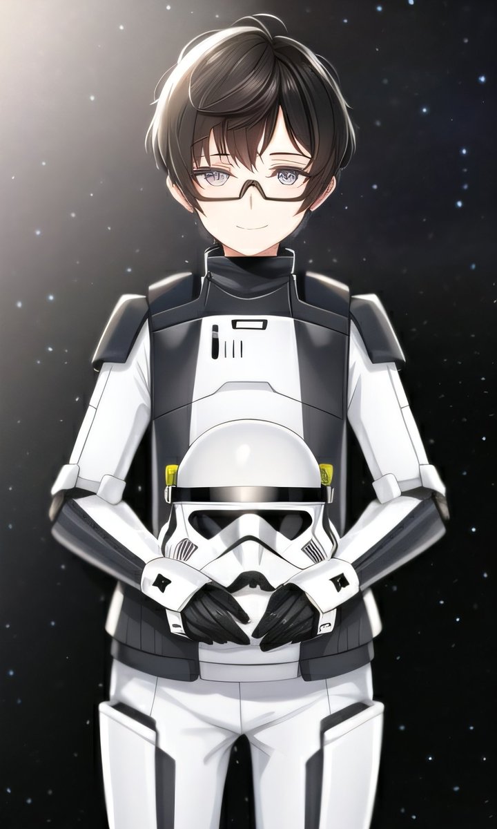 yumAIji's tweet photo. A bit late, but here's my participation to the #MayThe4thAI challenge by @DoctorWulfun
I've always wanted to get a Stormtrooper armor for myself! But... they're so expensive... I had to get mine from a shady vendor... https://t.co/FkdhsGxbqD