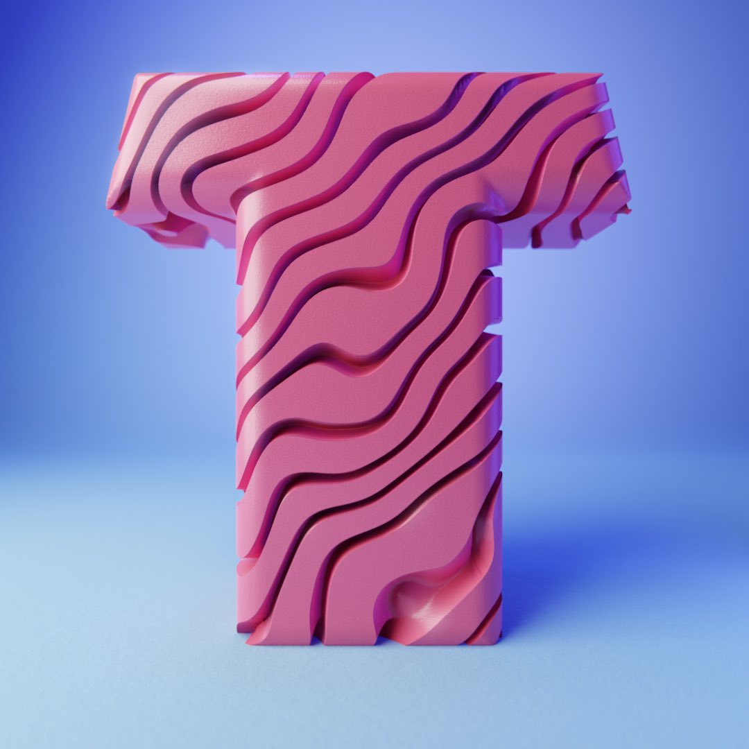 peterlundblad's tweet photo. layers and layers of bubble gum for today's letter #36DaysOfType #b3d https://t.co/f8DvTb5Sf6