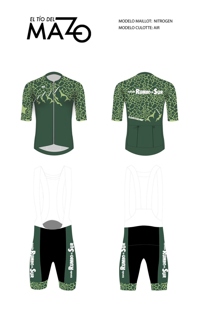 Hemos conseguido que <a href="/eltiodelmazo/">El Tío del Mazo</a> nos produzca  una equipación ciclista que hemos diseñado nosotros para@espanarumbosur. Espero que os guste ! Más info patrocinioers.es/producto/equip…
