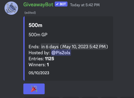 🎉 T90 Range ~340M GP Noxious Longbow giveaway right now.

Like, Retweet, and Follow and a random person will be chosen in 3 days!

7B+ worth of #runescape items are also being given away in discord.gg/rs3. 675M+ is being given away right now!