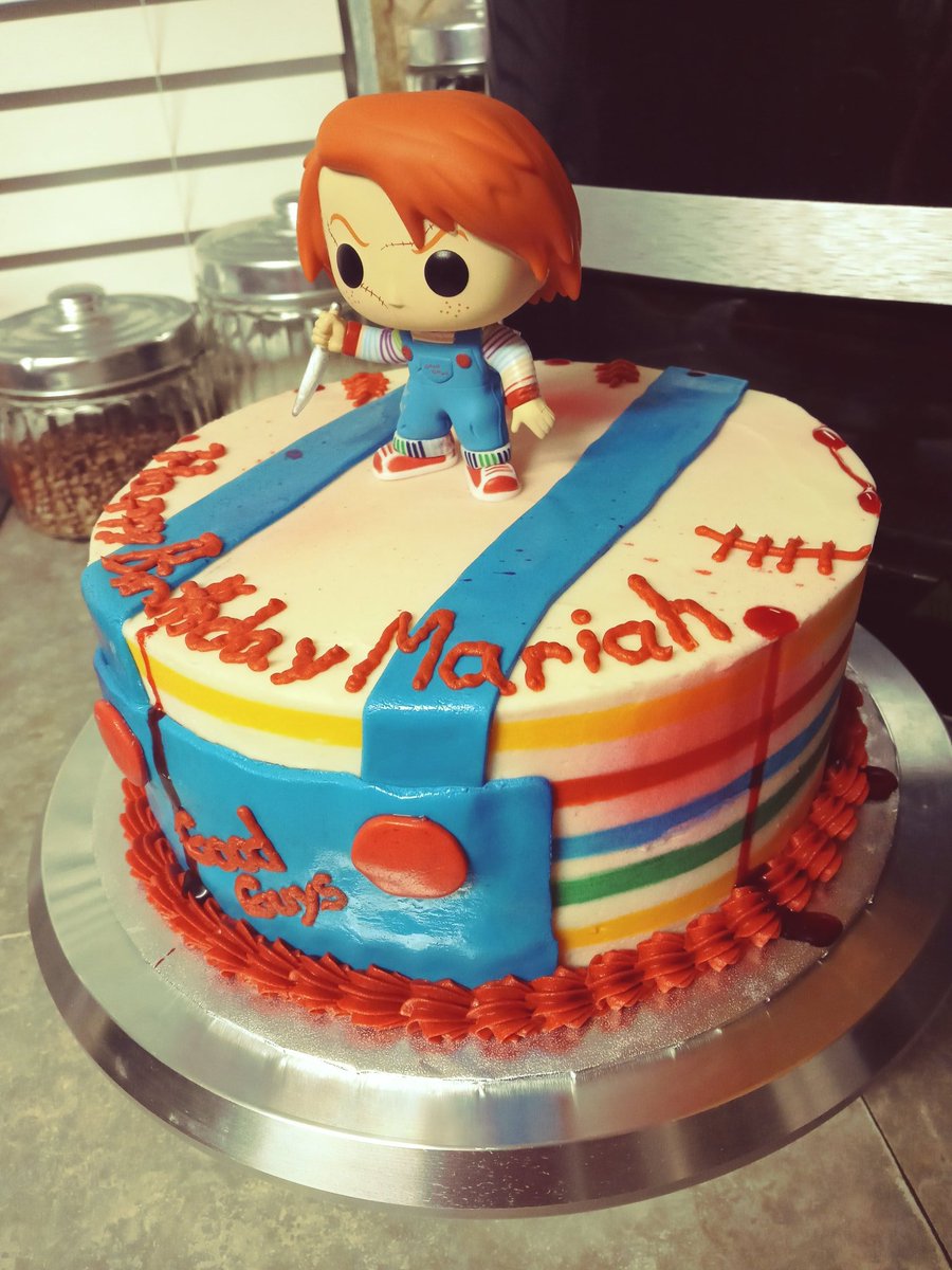 CiciTheSaiyan's tweet photo. Child's Play Chucky themed cake for a client!

I love how this one came out so much!!!

#childsplay #chucky #hiimchucky #wannaplay https://t.co/4ZHXJgPHGS