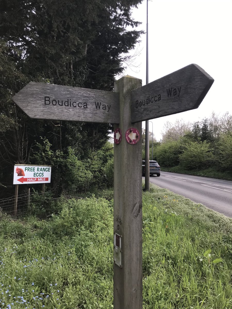 theDuncanMackay's tweet photo. Round these parts, it’s her way or the highway 
#BoudiccaWay
#FingerpostFriday
#Norfolk https://t.co/nxJqsz1vBP