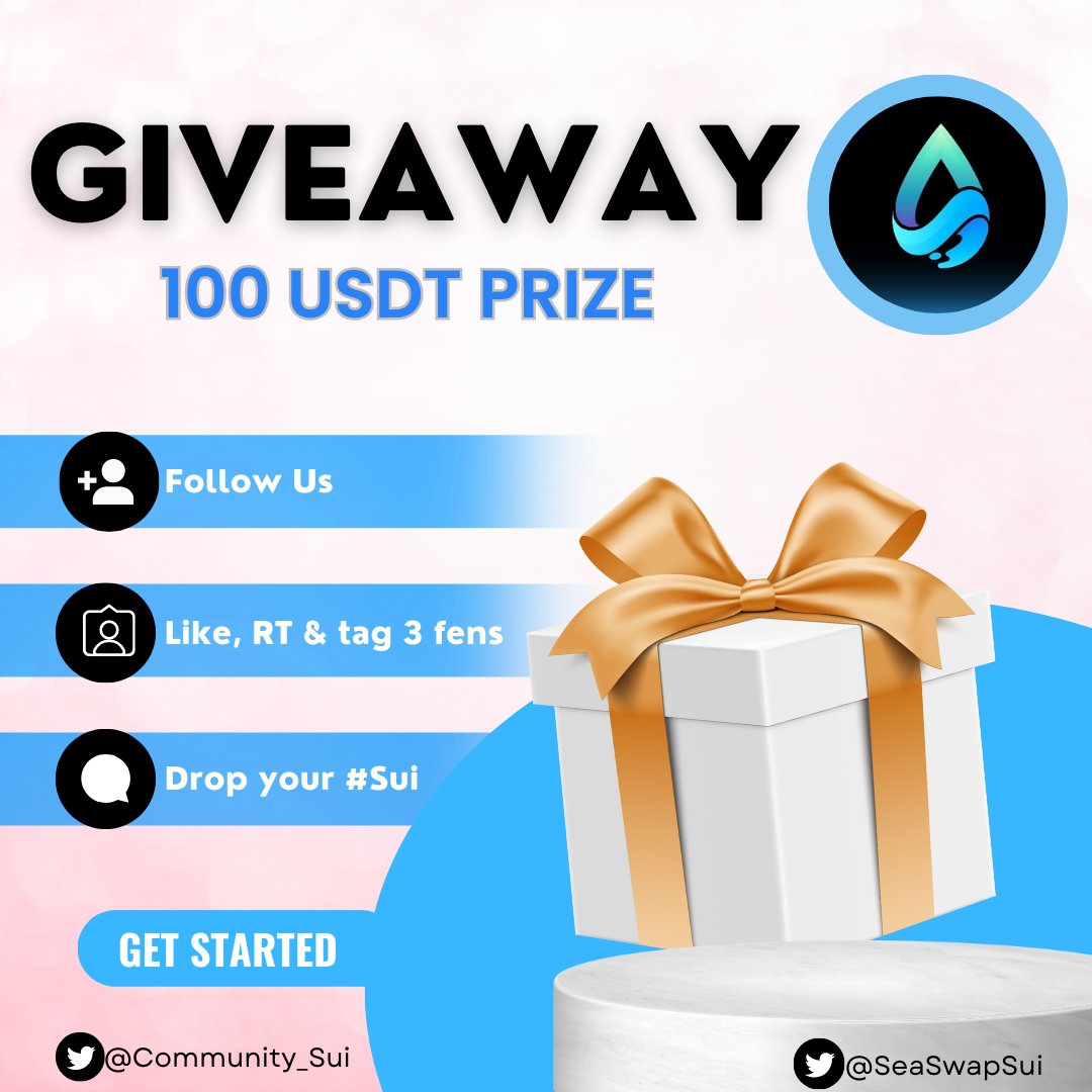 VALUABLE GIVEAWAY 🪂

To celebrate the #SuiMainnet, we're giving away special prize for the loyal members👨‍👦‍👦

🧧Rewards: 100 #USDT in $SUI tokens

1⃣Follow @SeaSwapSui &amp; <a href="/Community_Sui/">Sui Community💧</a> 
2⃣Like, RT &amp; tag 3 fens
3⃣Submit your #Sui wallet in the comment

#Sui #SuiCommunity #Suinami