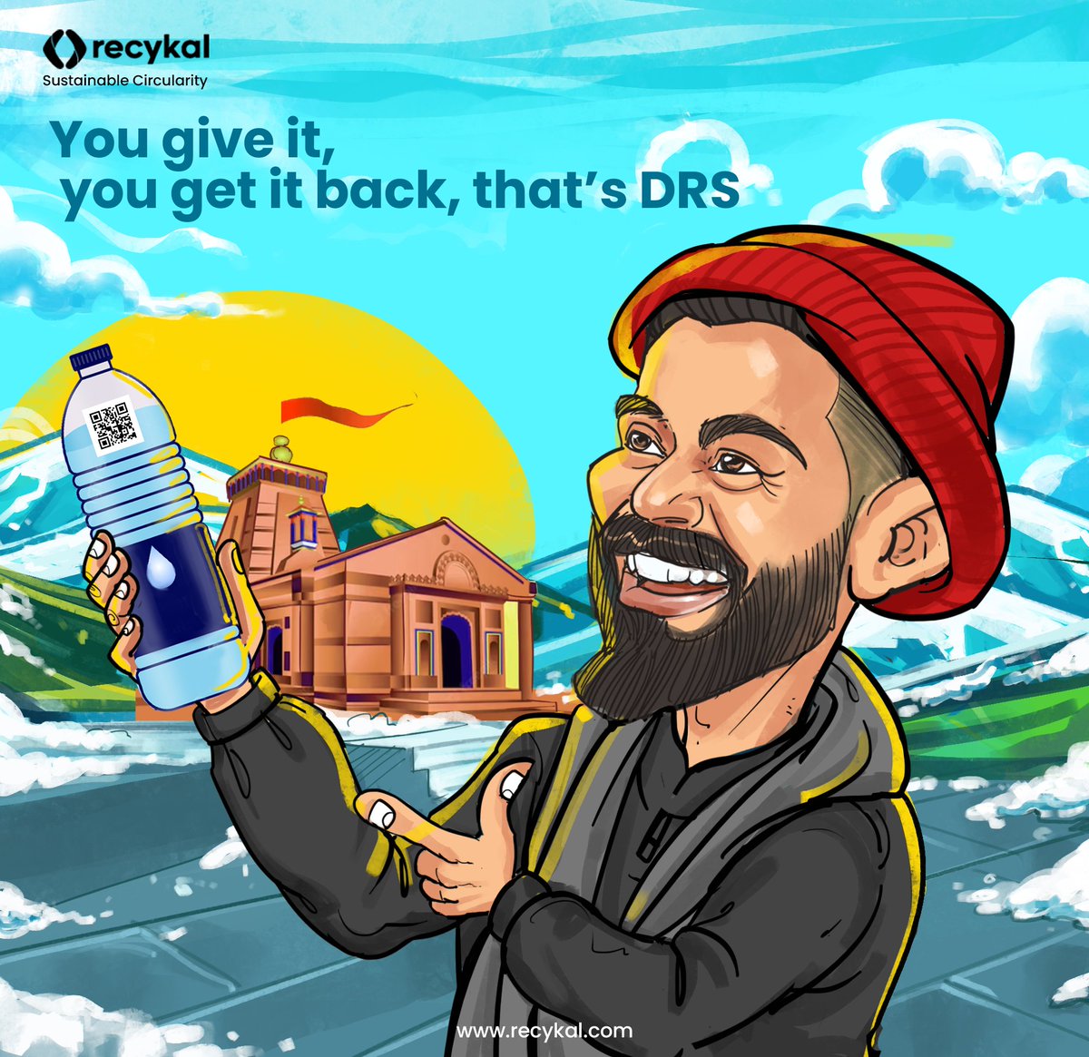 recykaldotcom's tweet photo. On-field or off-field, DRS is the right call. Let us learn from King for a positive result! ♻️🙌👑

#RecykalTheIPL #recykal #kingkohli #IPL2023 #IPL #digitaldepositrefundsystem #ViratKohli https://t.co/LJ1IZ72Dc5