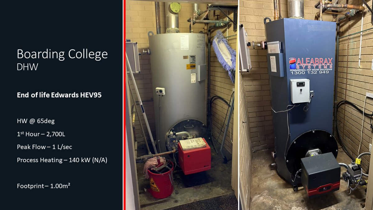 aleabrax's tweet photo. With the clients' Edwards HEV95/490 at end of life, the Aleabrax DVX140 was the perfect solution.

With similar performance &amp; connections there was minimal downtime for the client.

#Aleabrax #Commercialhotwater #AustralianMade #FBR #Hotwater #WaterHeating #HydraulicDesign https://t.co/AsWNoZyWxZ