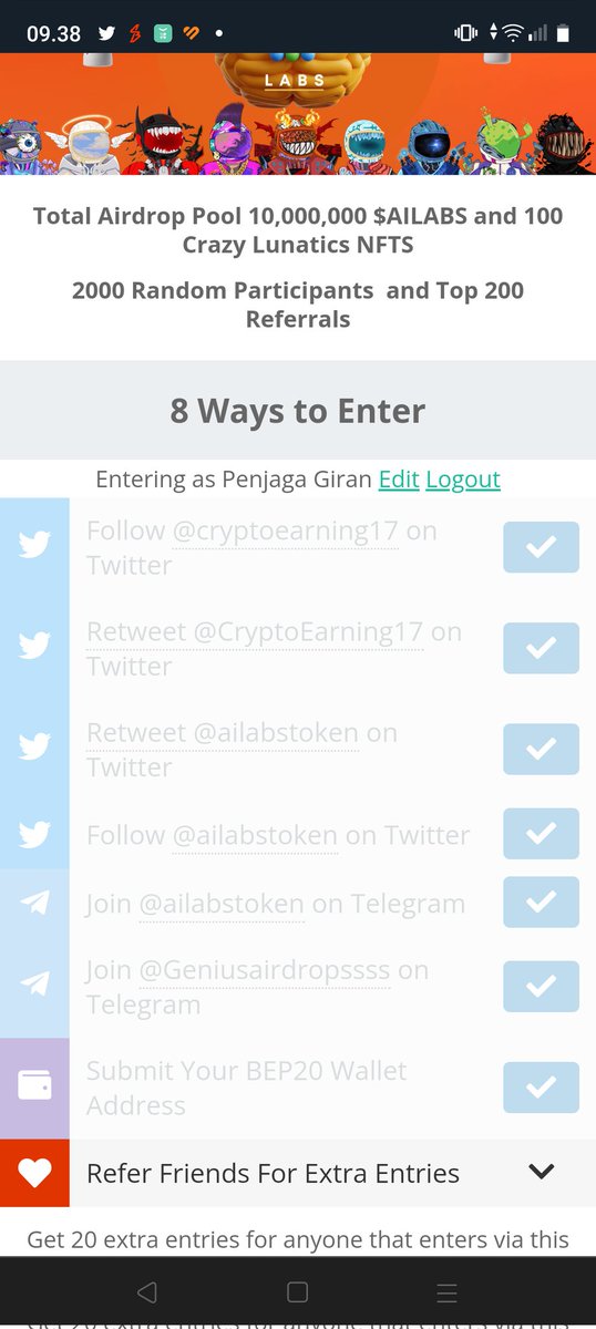 suppreme12's tweet photo. @CryptoEarning17 @ailabstoken @oxlayal @ImanAsraf @Sureshvin2  done https://t.co/vOwmUeZ8FO