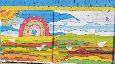 El arte 🎨 más hermoso que hemos visto... ❤️ Todos unos guerreros del arcoiris esos niños.. ☀️🌈❤️