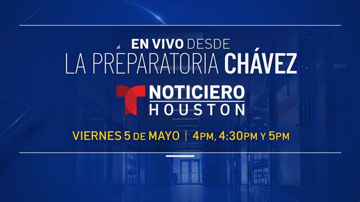 Telemundo Houston (@telemundohou) on Twitter photo El compromiso de estar con nuestra comunidad no se detiene. Acompaña 📺 a Noticiero #TelemundoHouston con @lgnunez, <a href="/IngridBarreraTV/">IngridBarrera</a>, @LluviaGtierrez y <a href="/umartinez/">Ubaldo Martínez</a> EN VIVO este viernes desde <a href="/ChavezHS_HISD/">César E. Chavez High School</a> 🐺 Empezando a las 🕓 4P tendremos cobertura especial de #CincoDeMayo El compromiso de estar con nuestra comunidad no se detiene. Acompaña 📺 a Noticiero #TelemundoHouston con @lgnunez, <a href="/IngridBarreraTV/">IngridBarrera</a>, @LluviaGtierrez y <a href="/umartinez/">Ubaldo Martínez</a> EN VIVO este viernes desde <a href="/ChavezHS_HISD/">César E. Chavez High School</a> 🐺 Empezando a las 🕓 4P tendremos cobertura especial de #CincoDeMayo