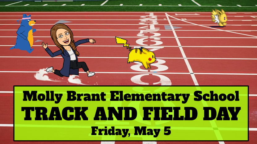 MsSigurdson's tweet photo. Track and Field Day tomorrow @MollyBrant_LDSB!

Remember to bring your running shoes, water bottle, and team spirit! 👟 https://t.co/W8Kp4AheKr