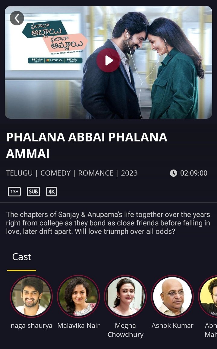 TMSRUpdates's tweet photo. #TMSRUpdates #DigitalUpdates
#PhalanaAbbayiPhalanaAmmayi Now Streaming On @sunnxt
#PapaOnSunNXT
@IamNagashaurya #MalavikaNair #SrinivasAvasarala @peoplemediafcy #DasariProductions @vishwaprasadtg @vivekkuchibotla https://t.co/j1CzxX75Pm