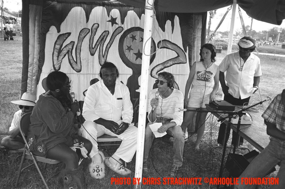 wwoz_neworleans's tweet photo. Come to the Grandstand on Friday at noon as @JazzFest Producer/Director Quint Davis gets onstage alongside CJ Chenier, Lars Edegran, and @JazzFestArchive's Rachel Lyons to discuss the work of Arhoolie founder Chris Strachwitz at the Allison Miner Music Heritage Stage! https://t.co/9yYIEpm9mN