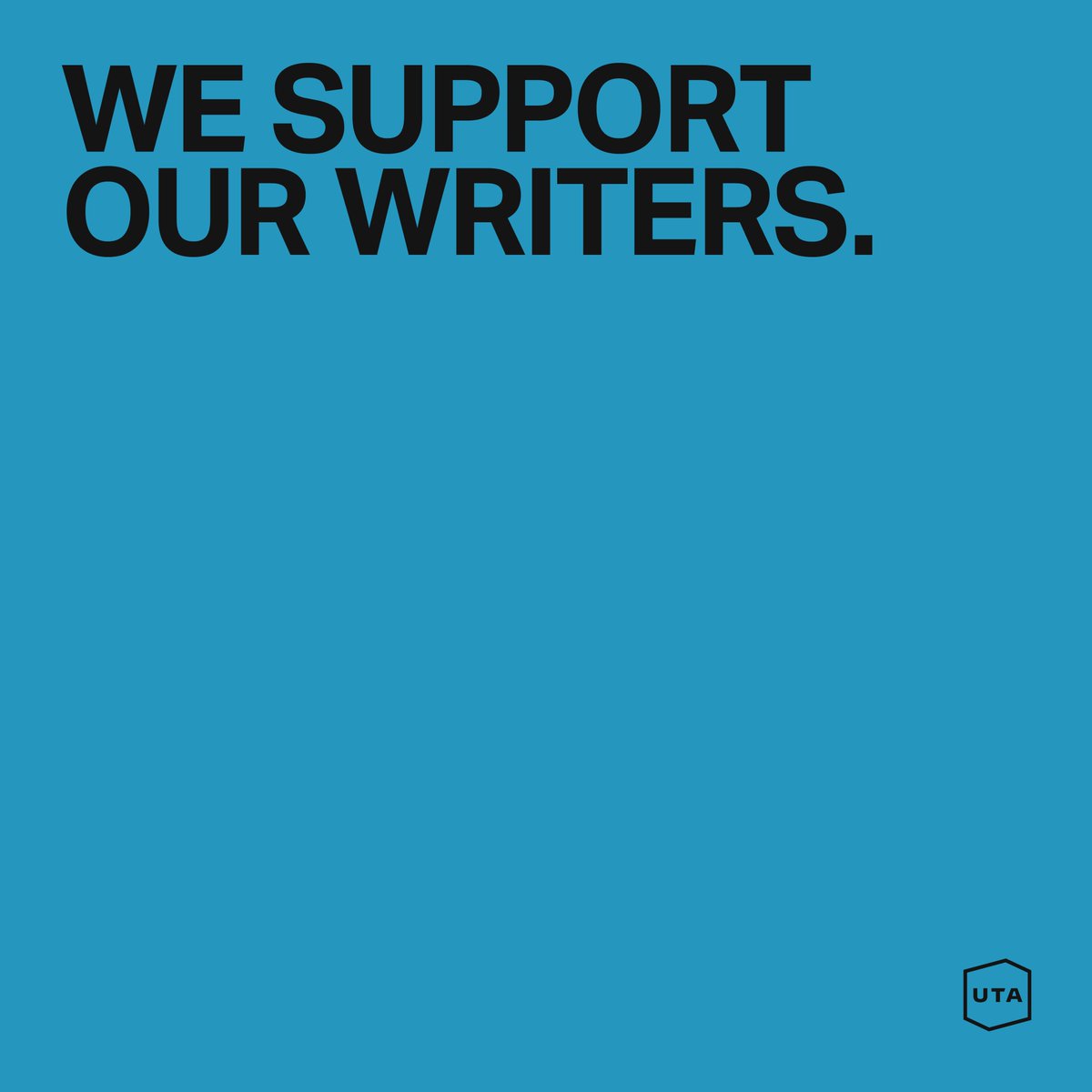 unitedtalent's tweet photo. #WGAstrike https://t.co/UXcrA2hKPE