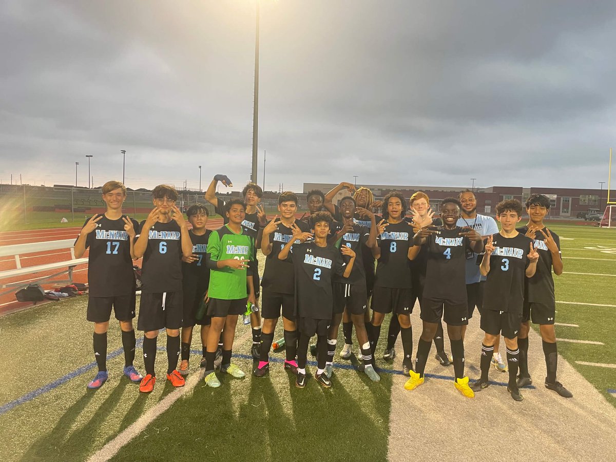 CONGRATULATIONS 7th &amp; 8th grade <a href="/RMcNairJH/">Dr. Ronald E. McNair Junior High School</a> soccer!👏😁⚽️ <a href="/SCHSSharkSoccer/">SCHS Shark Soccer</a> #DistrictChampions