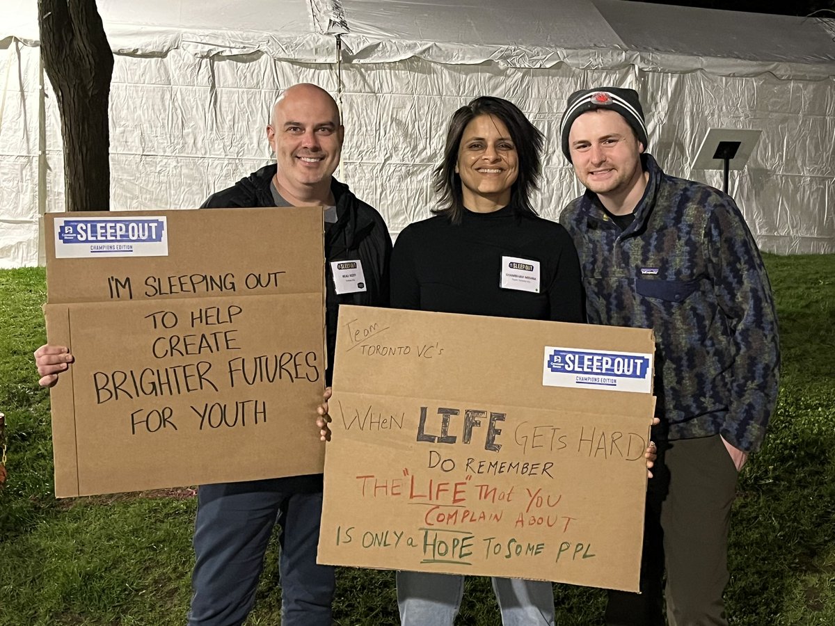 joshuagoodfield's tweet photo. I’m sleeping outside tonight with my friends Beau Scott from @anthemis and @shambhavi from @AntlerGlobal to help raise money for @CovenantHouseTO and youth experiencing homelessness. Pls pls donate if you’re inclined: https://t.co/EBRQEL10RA https://t.co/eiQHUGqEny