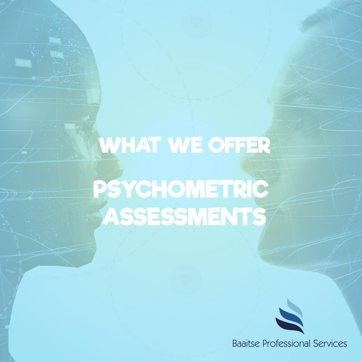 Another one of the services we offer 🙂
Psychometric Assessments:-

#baaitseprofessionalservices #BAAITSE #psychometricassessments #services #HPCSA #talent