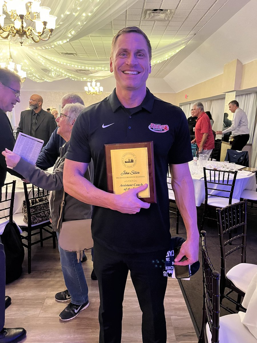 Tonight the GCBCA named John Silva their Assistant Coach of the Year. Words can’t express how much Coach does for our program, players, &amp; for me. You won’t find a better teacher both on the court &amp; off it….And he’s an even better person. Love ya Coach! Thank you for all you do!