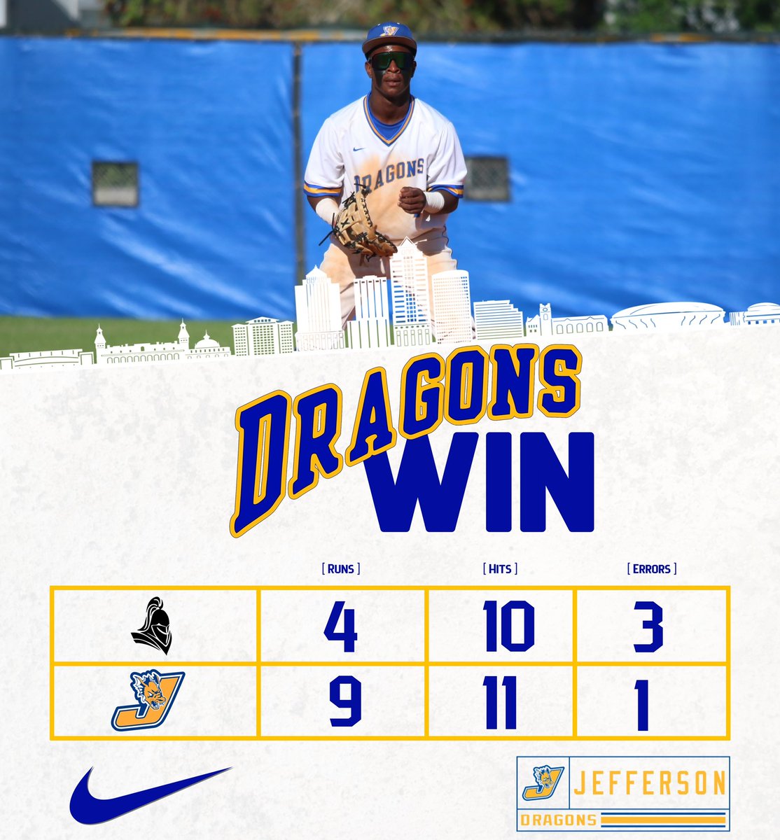 JHSDragonsBsbl's tweet photo. Final from West Tampa. The Dragons win 9-4 and are 4A-10 Champs! #dragons @813Preps @tampajhs https://t.co/CvPua44EuY