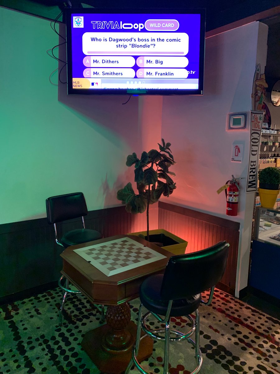 FrederickMelo's tweet photo. … and the second. No alcohol. Just THC drinks and gummies. Video games. Pinball. Ping pong. Coloring books. No pool table. https://t.co/n8ozGo8MNi