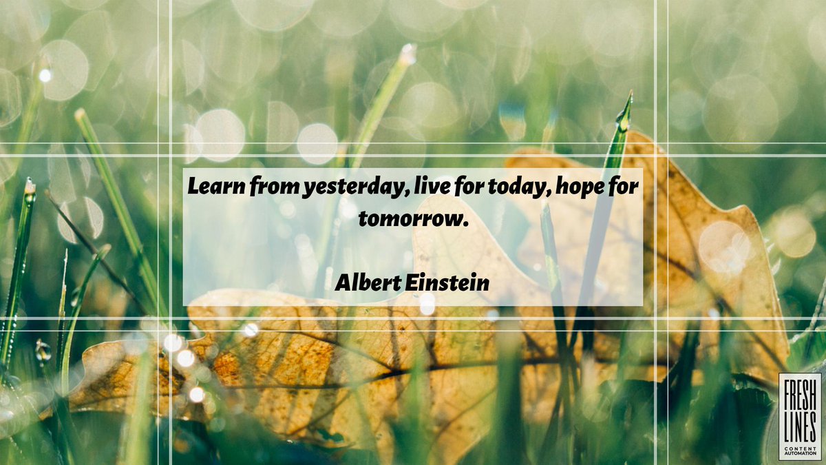 Learn from yesterday, live for today, hope for tomorrow. - Albert Einstein #inspiration #FreshLines #AlbertEinstein https://t.co/x5WqbxtkcF