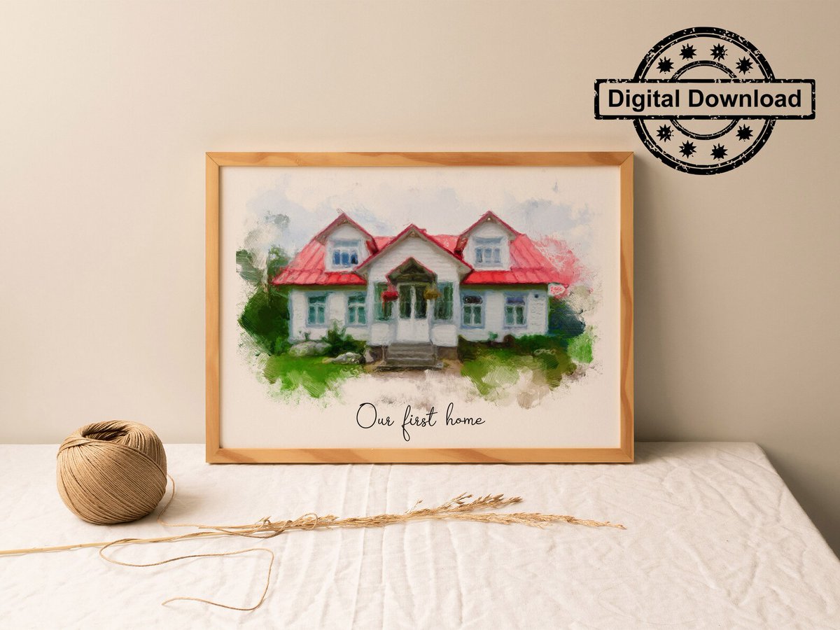 #RealEstate #agents!🏠🎁 Looking for a unique and personalized gift for first-time homebuyers or new homeowners? Our Custom Watercolor House Portrait is a perfect choice! 🎨🖼️ #Handpainted #customizable #closinggift #homedecor #giftideas  
.
.
.
.
etsy.com/ca/listing/142…