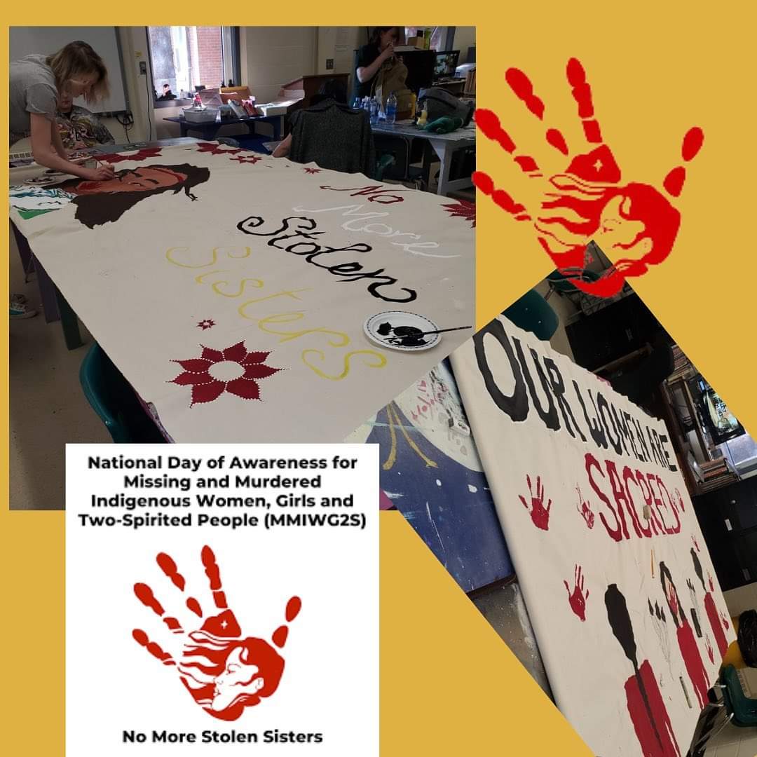 Tomorrow we bring awareness to MMIW2S. Thank you to the community partners who have helped us mark this day.