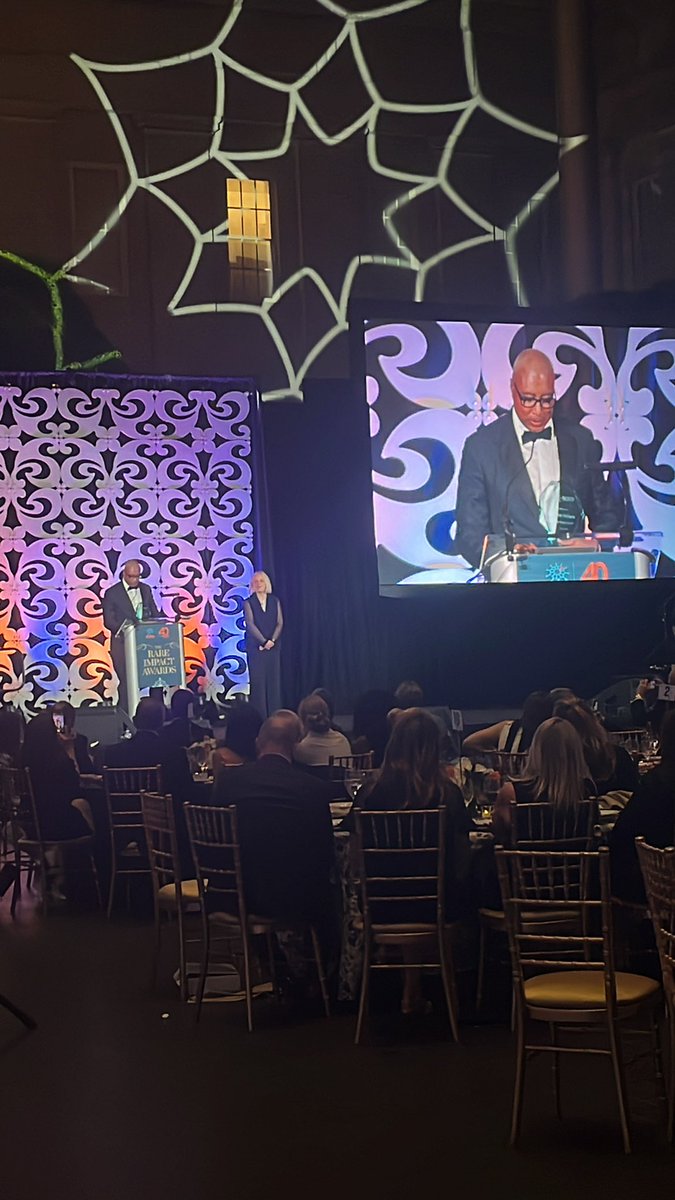 RareDiseases's tweet photo. Congratulations to Bernie Williams (@bw51official), a voice, advocate, &amp; champion for patients and families impacted by #IdiopathicPulmonaryFibrosis, on your #RareImpactAward! 🏆 https://t.co/BPuJfrWWKK