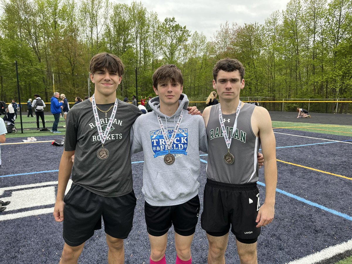 Monmouth County Relay Championships placewinner - Boys 400IH relay team of Michael Keane, Carter Kelly, and Thomas Koncewicz placed 6th. #GoRockets 🚀 <a href="/JDeanRHS/">Jerome Dean</a> <a href="/dempseym73/">Coach Dempsey</a> <a href="/RaritanSports/">John DeGenito</a>