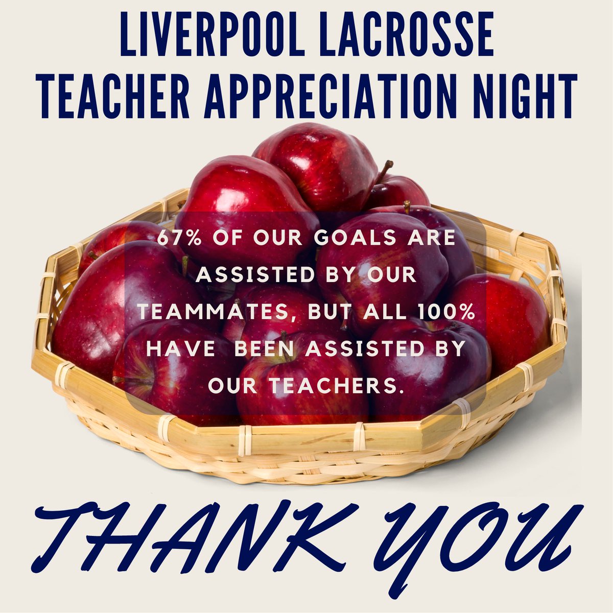 LpoolHSBoysLax's tweet image. 🍎The Liverpool Boys Lacrosse program appreciates all that our teachers do for our student-athletes. @LCSDAthletics @LiverpoolCSDNY