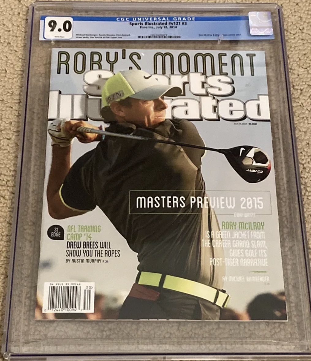 Happy 34th birthday to Rory McIlroy!  This is his 1st Sports Illustrated from 2014 graded at 9.0.  
