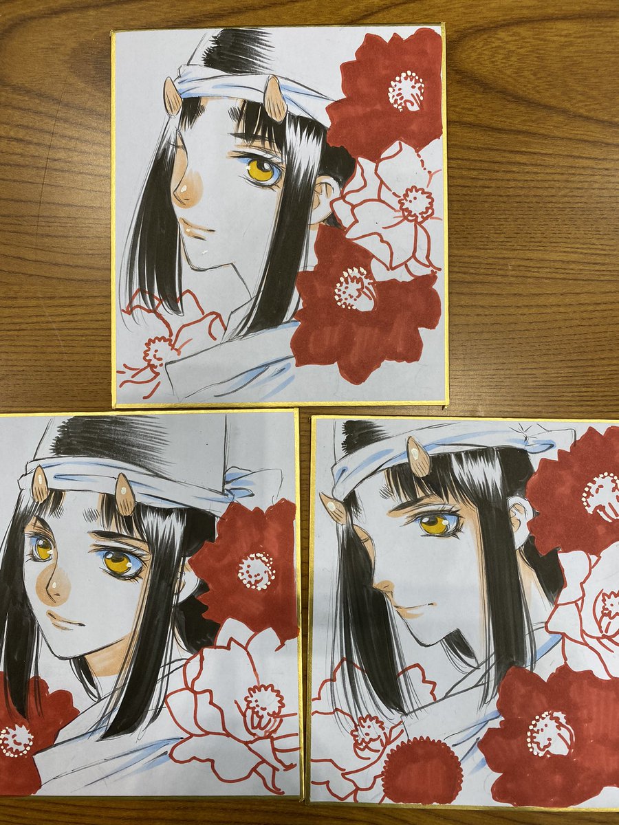 コミティア設営完了!始まりました!ぜひともお立ち寄りくださいませ!ミニ色紙もございます!