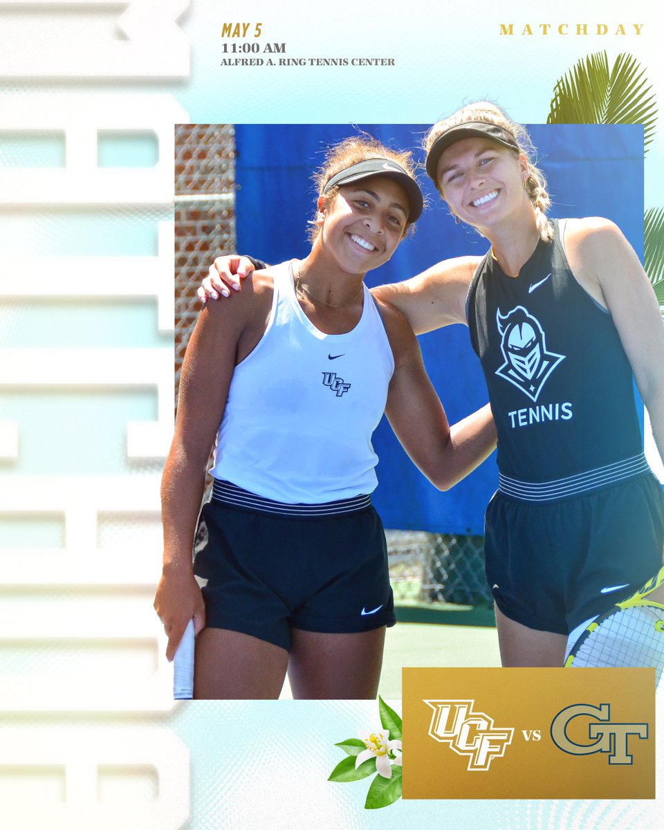 New venue, same goal: win

🆚 Georgia Tech
📍 Alfred A. Ring Tennis Center
⏰ 11 am
🔗 linktr.ee/ucfwtennis
#ChargeOn