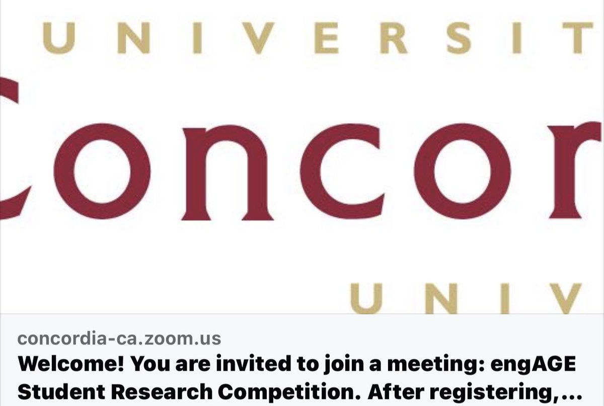 🎉🎉🎉I will be presenting my work, Respite: Sketching Time and Stories of Care with Dementia 🎉🎉🎉
📣 Join us for the Student Research Competition <a href="/engAGE_CU/">engAGE</a> 
⏰ Friday, May 5 from 10:00 am-2:00 pm EST
💻 Registration is necessary: concordia-ca.zoom.us/meeting/regist…

#PhD #concordia