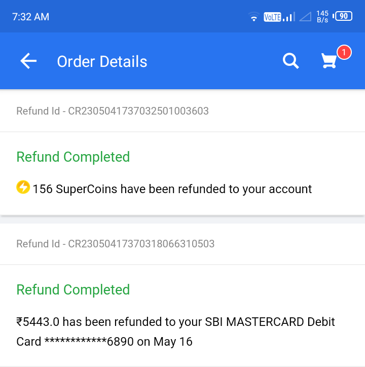 Saibaljana's tweet photo. @flipkartsupport 
Why haven't I received my refund amount yet?
I can see the refund complete on Flipkart.
@Flipkart https://t.co/hToisCZFGY