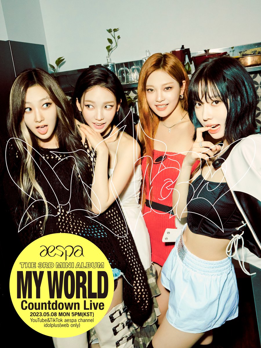 aespa_official's tweet photo. aespa 에스파 ‘MY WORLD’ Countdown Live
➫ 2023.05.08.(MON) 5PM (KST)

📍 YouTube: https://t.co/Y0jWaDzfsk
📍 TikTok: https://t.co/IIDnsWmB37
📍 idolplus: https://t.co/Bu6mRT55RY

#aespa #æspa #에스파
#MYWORLD #aespa_MYWORLD
#Spicy #aespa_Spicy https://t.co/GUQiB6IC6y