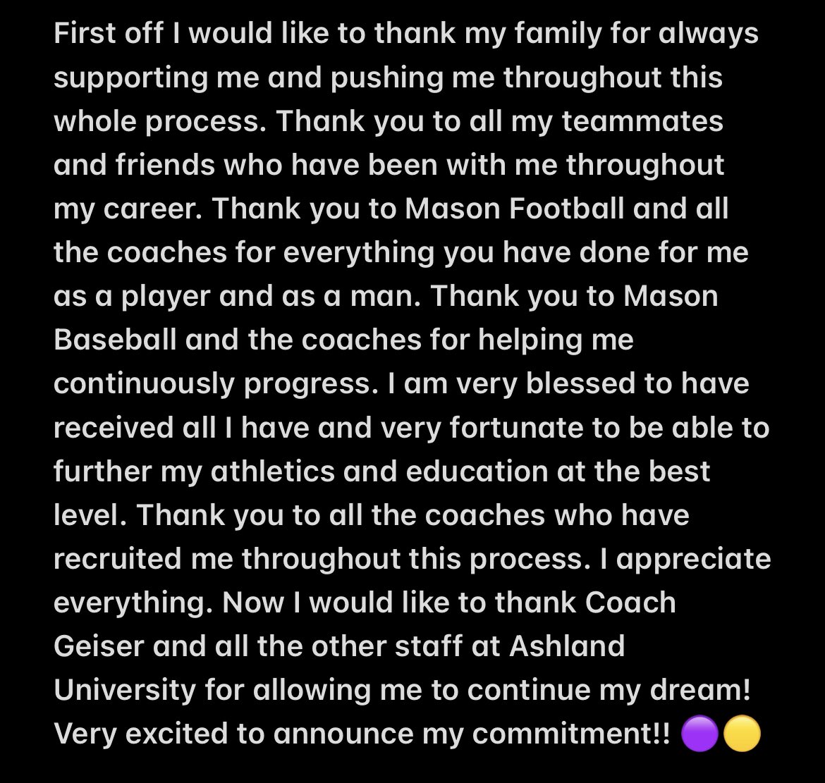 Officially Committed! <a href="/AshlandFB/">Ashland Football</a> <a href="/coach_geiser/">Doug Geiser</a> <a href="/MasonCometsFB/">Mason Football</a> <a href="/MasonHSBaseball/">Mason Comets Baseball</a> <a href="/CoachCastner/">Brian Castner</a> <a href="/CoachCBly/">Curt Bly</a> <a href="/mason_strength/">Mason Strength</a>