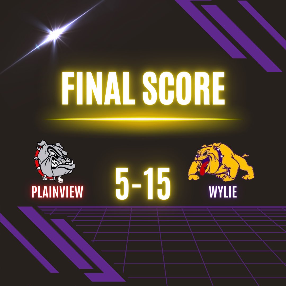 Wylie wins game one 15-5

Game 2 is Saturday at 1:00 in Plainview.
