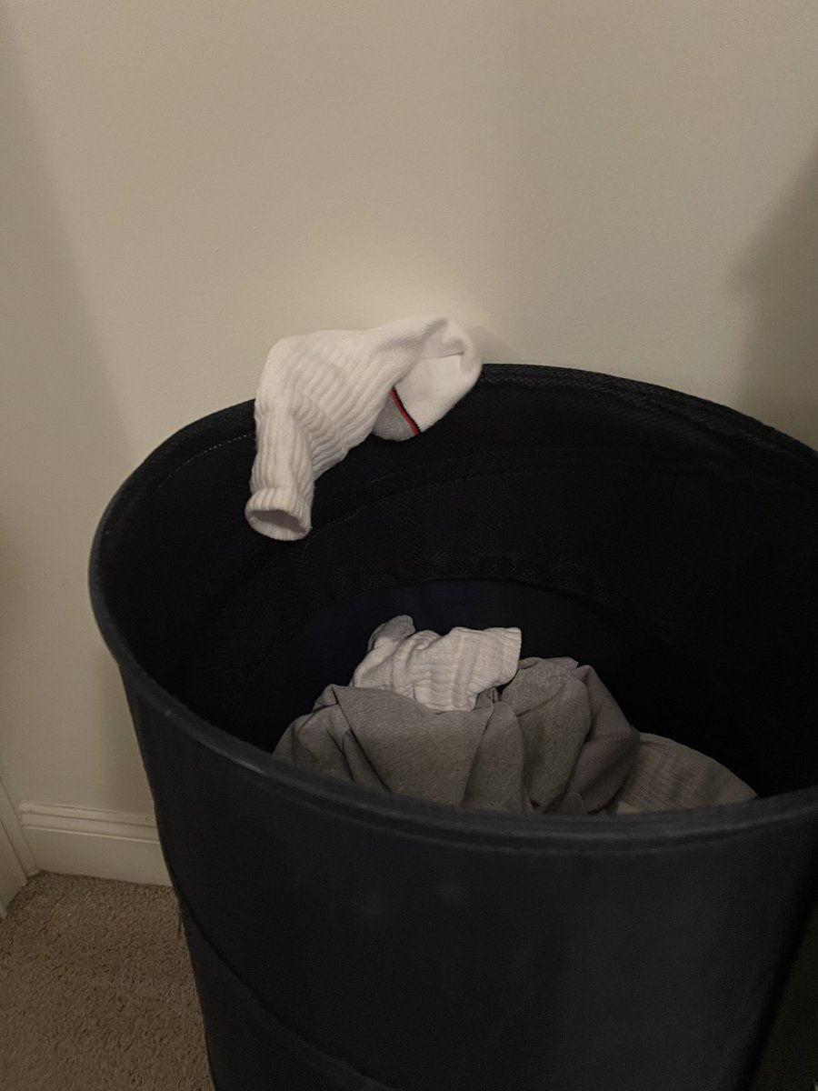 jhovey34's tweet photo. When shooting your clothes into the laundry basket is this considered made or missed https://t.co/rHbaH4aps7
