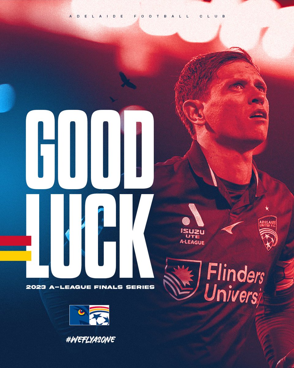 Adelaide_FC's tweet photo. SA represent! United kicking off finals tonight against Wellington. Give 'em hell, lads 🤝⚽️

#weflyasone #AUFC @AdelaideUnited https://t.co/5LCk1FmCy1