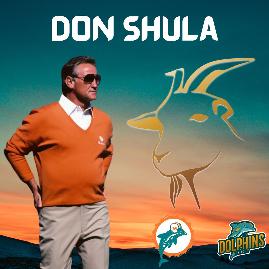 DolphinThirsty's tweet photo. I miss Don Shula. Give me a #FinsUp if you were lucky enough to see a Shula-coached Miami Dolphins team! #MiamiDolphins Retweet if you agree that Shula is the G.O.A.T!!! https://t.co/3ftHsdBlMv