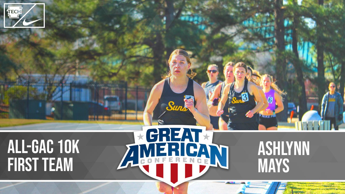 ATU_Athletics's tweet photo. The results from the 10000m race at the GAC Championships are in and four members of @runarkansastech earn All-GAC honors! Congratulations to Marcie, Ashlynn, Libby and Mackenzie for their performance!

#FightOn https://t.co/qMrjg2pVDk