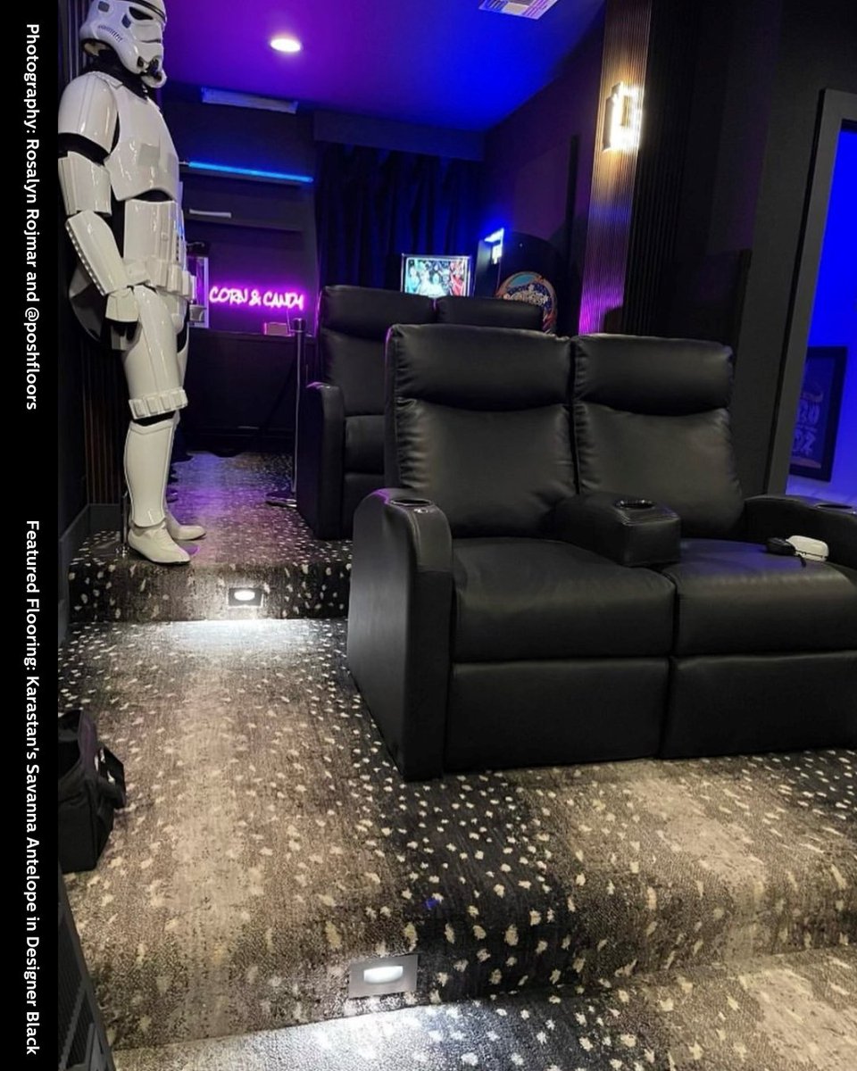karastan's tweet image. May the 4th be with you!

#LiveBeautifully with Karastan&apos;s SmartStrand Savanna Antelope in Designer Black
Find Inspiration: bit.ly/42umqx7

#SmartStrand #carpet #starwars #maythe4th #stormtrooper #movieroom