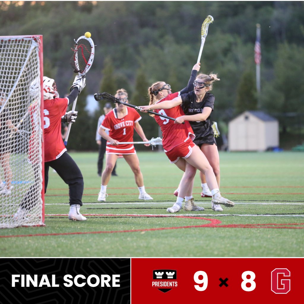 Women's Lacrosse: MY OH MY! 

Mya Bolinda scored twice and added three ground balls as W&amp;J escaped with a 9-8 win over Grove City in Thursday's PAC Tournament Semifinals!

W&amp;J will host the PAC Championship Game Saturday at 1 p.m. vs. Allegheny. 

#PrezPride #paclax