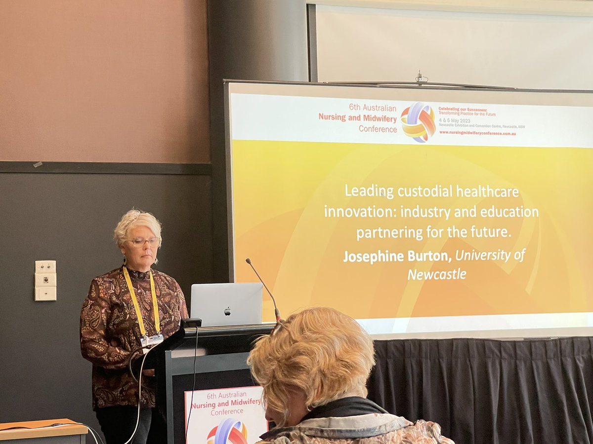 Leading custodial healthcare innovation: industry and education partnering for the future - Jo Burton and one of my favourite colleagues!  #ANMC23 #NUNurses #NUMidwives